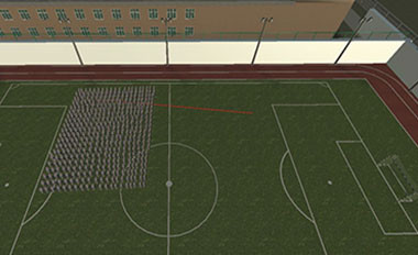 西安電子科技大學 大型體育賽事團體操預演虛擬仿真教學實驗