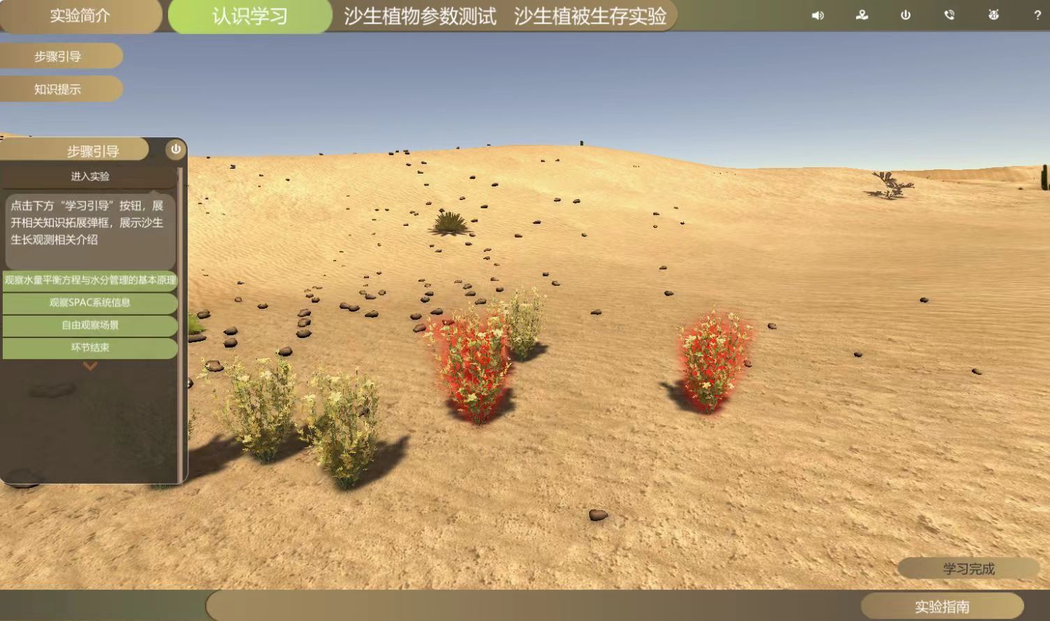 荒漠化治理虛擬仿真實(shí)驗(yàn)