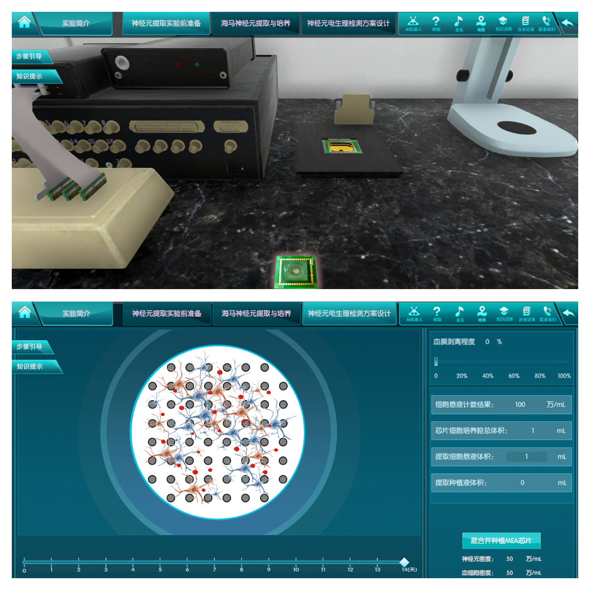 神經(jīng)元細(xì)胞提取的虛擬仿真實(shí)驗(yàn)
