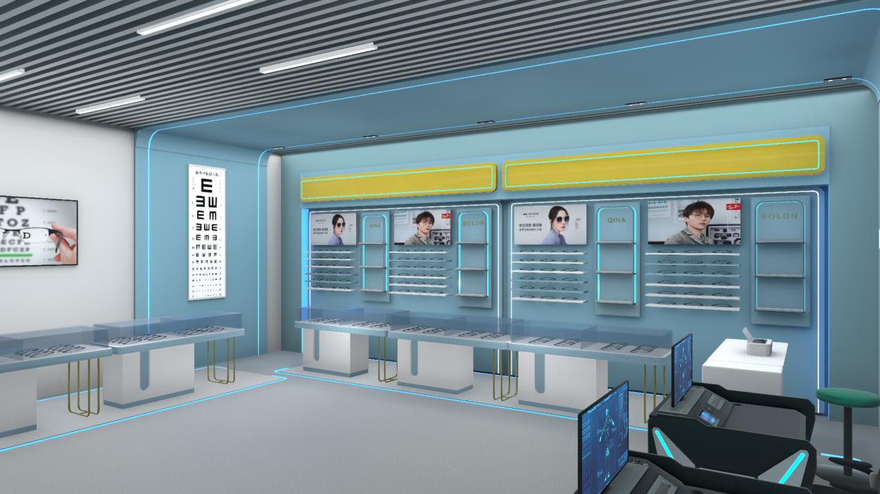 眼視光產(chǎn)業(yè)智能制造虛擬仿真實(shí)訓(xùn)基地——眼視光配鏡實(shí)訓(xùn)區(qū)