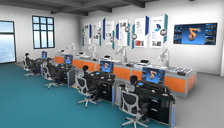 先進(jìn)控制技術(shù)與機(jī)器人一體化實(shí)訓(xùn)中心